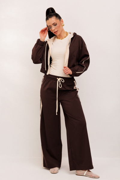 Брюки, бомбер Galean Style 986 коричневый - фото 11