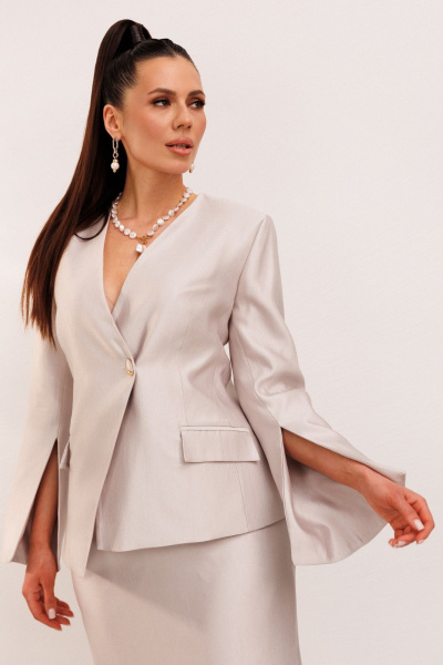 Жакет, юбка Galean Style 1000 жемчуг - фото 15