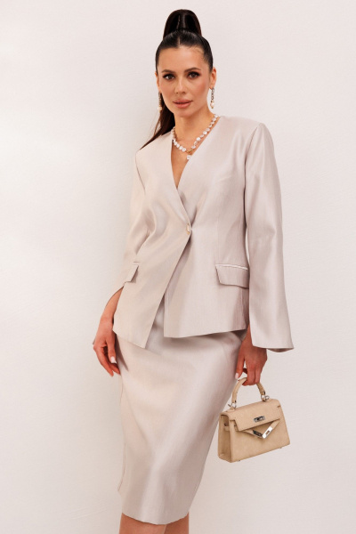 Жакет, юбка Galean Style 1000 жемчуг - фото 11