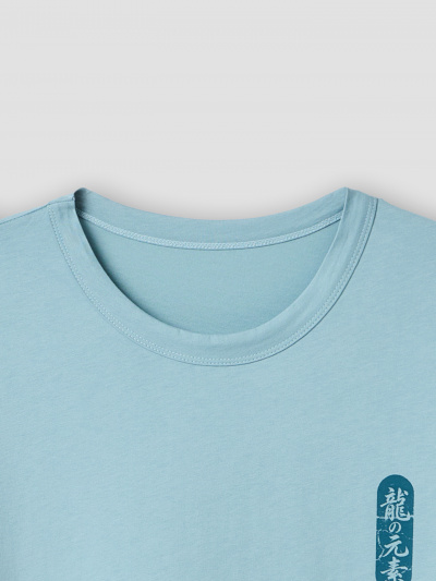 Футболка, шорты Mark Formelle 591039/25-5087ПП-0 полынь_черный_печать_3_сл_на_пол_1_сл_на_пол - фото 3