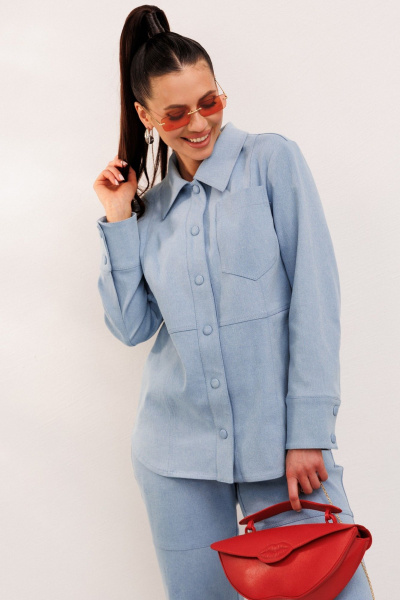 Брюки, жакет Galean Style 1001 голубой - фото 9