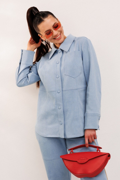 Брюки, жакет Galean Style 1001 голубой - фото 8