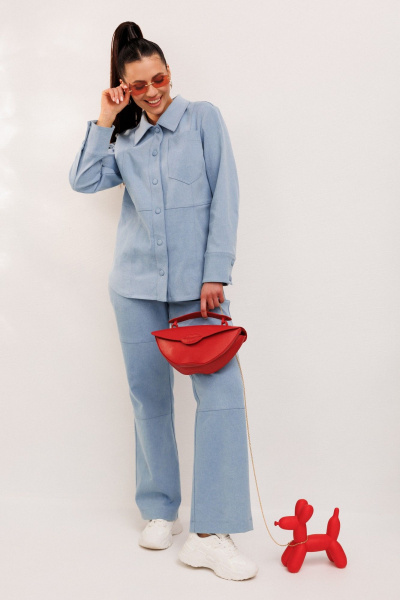 Брюки, жакет Galean Style 1001 голубой - фото 7