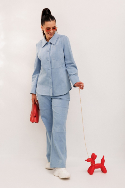 Брюки, жакет Galean Style 1001 голубой - фото 3