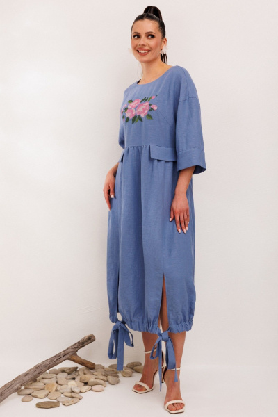 Платье Galean Style 1003 синий - фото 13