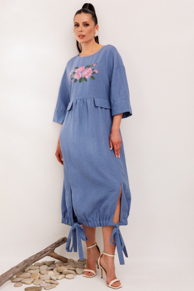 Платье Galean Style 1003 синий - фото 10