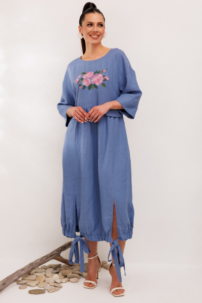 Платье Galean Style 1003 синий - фото 9