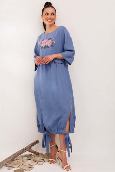 Платье Galean Style 1003 синий - фото 7