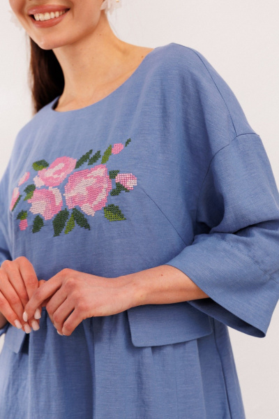 Платье Galean Style 1003 синий - фото 4