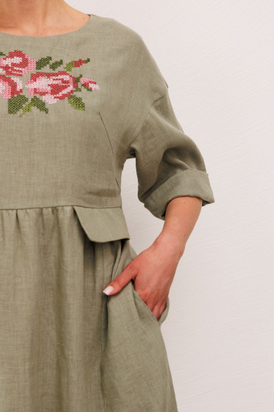 Платье Galean Style 1003 хаки - фото 20