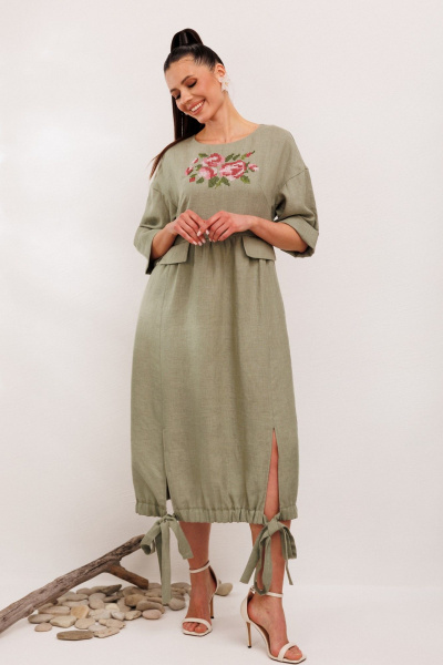 Платье Galean Style 1003 хаки - фото 19