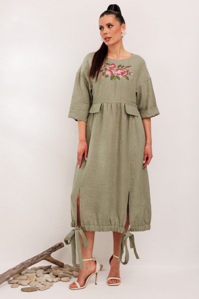 Платье Galean Style 1003 хаки - фото 18