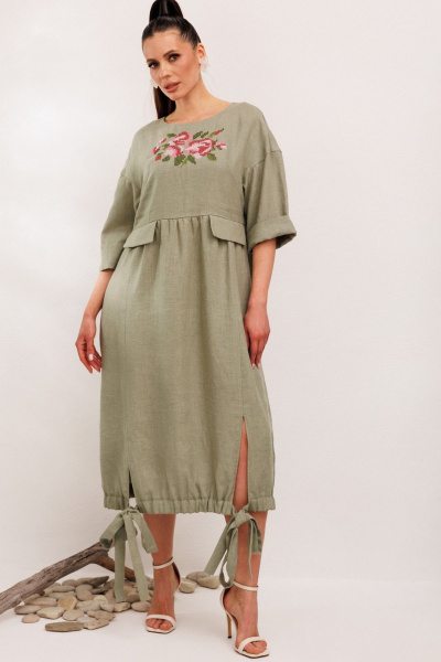 Платье Galean Style 1003 хаки - фото 16