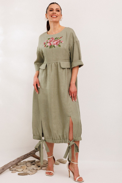 Платье Galean Style 1003 хаки - фото 15