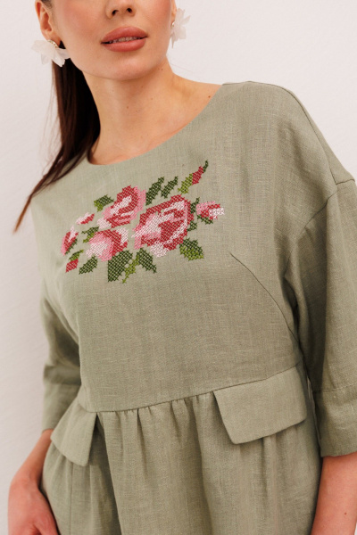 Платье Galean Style 1003 хаки - фото 14