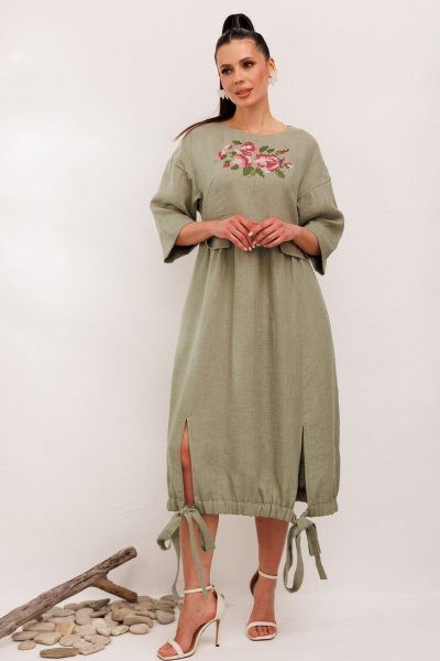 Платье Galean Style 1003 хаки - фото 10