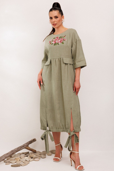 Платье Galean Style 1003 хаки - фото 9
