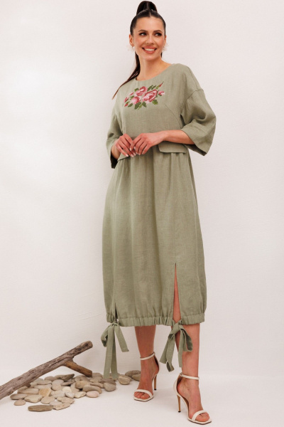 Платье Galean Style 1003 хаки - фото 8