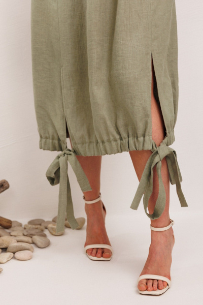 Платье Galean Style 1003 хаки - фото 6