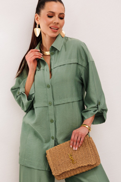 Брюки, рубашка Galean Style 1004 зеленый - фото 17