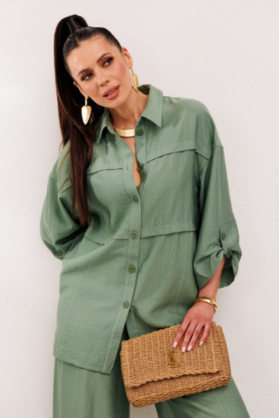 Брюки, рубашка Galean Style 1004 зеленый - фото 15