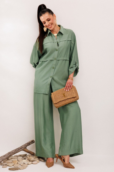Брюки, рубашка Galean Style 1004 зеленый - фото 13
