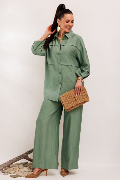Брюки, рубашка Galean Style 1004 зеленый - фото 12
