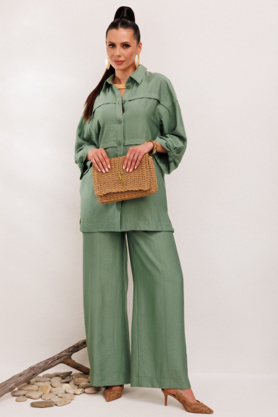Брюки, рубашка Galean Style 1004 зеленый - фото 11