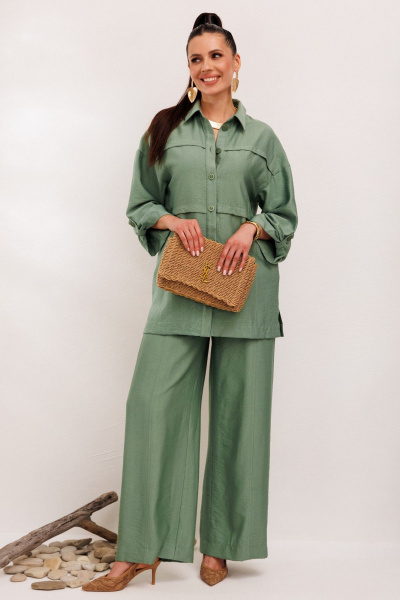 Брюки, рубашка Galean Style 1004 зеленый - фото 10