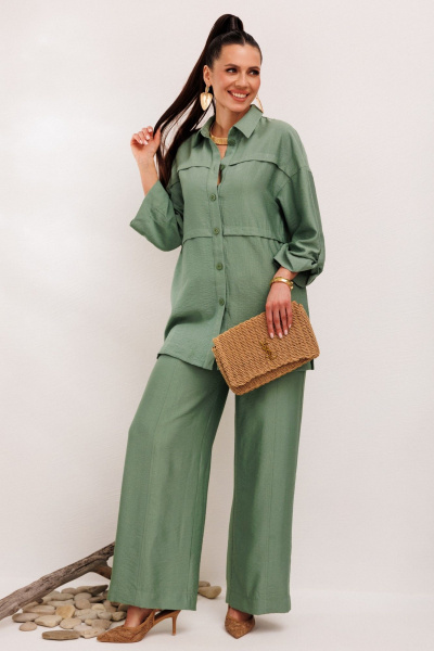 Брюки, рубашка Galean Style 1004 зеленый - фото 1