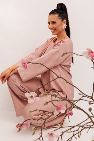 Блуза, брюки Galean Style 1005 розовый - фото 21