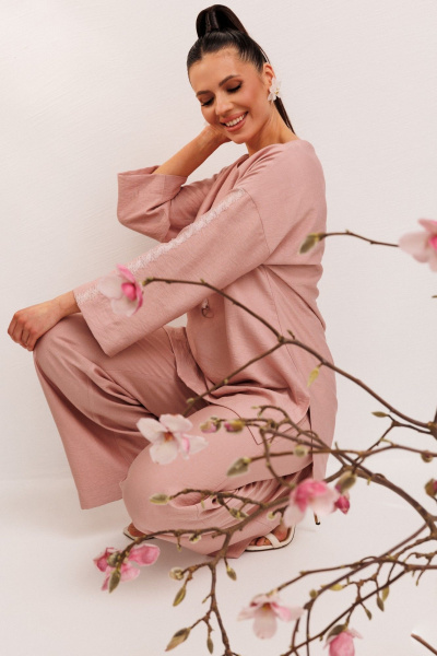 Блуза, брюки Galean Style 1005 розовый - фото 20