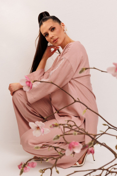 Блуза, брюки Galean Style 1005 розовый - фото 18
