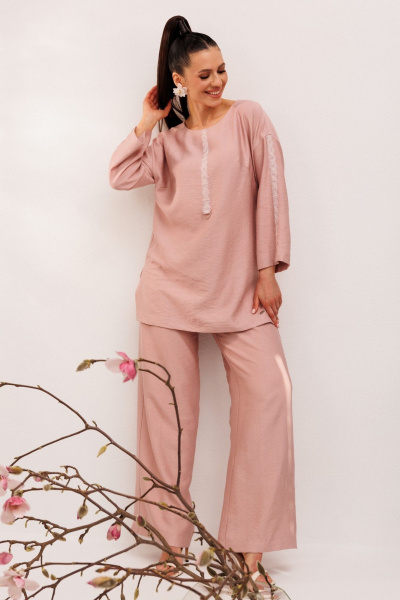 Блуза, брюки Galean Style 1005 розовый - фото 17