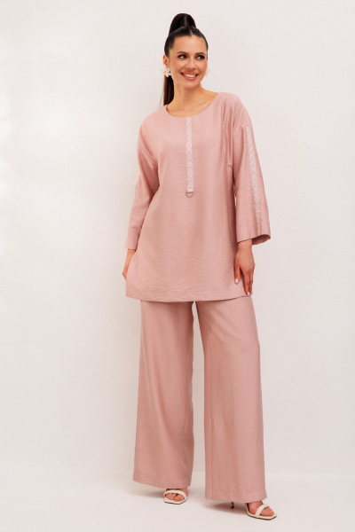 Блуза, брюки Galean Style 1005 розовый - фото 13