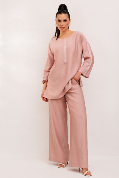 Блуза, брюки Galean Style 1005 розовый - фото 6