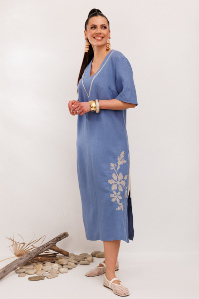 Платье Galean Style 1006 синий - фото 19