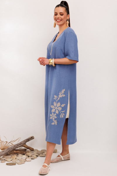 Платье Galean Style 1006 синий - фото 17