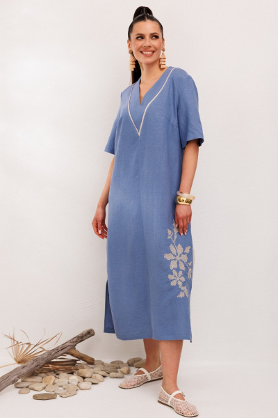 Платье Galean Style 1006 синий - фото 16