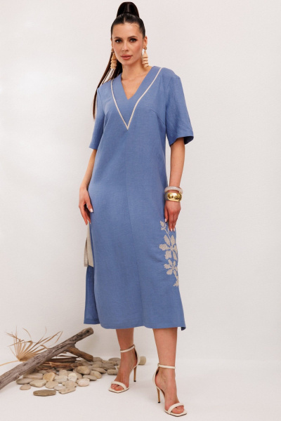 Платье Galean Style 1006 синий - фото 15