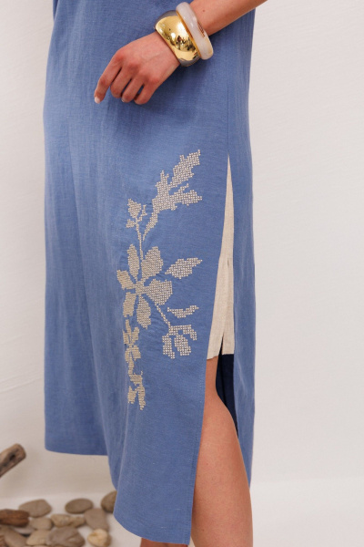 Платье Galean Style 1006 синий - фото 12