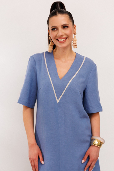 Платье Galean Style 1006 синий - фото 9