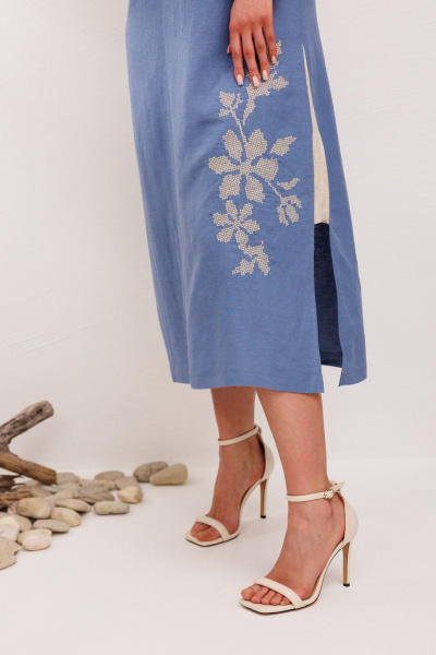 Платье Galean Style 1006 синий - фото 8