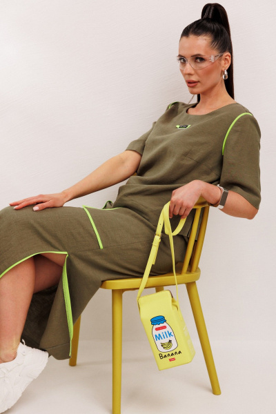 Блуза, юбка Galean Style 1008 хаки - фото 15