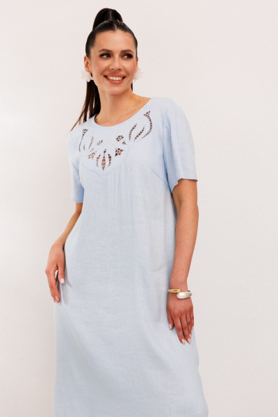 Платье Galean Style 1011 голубой - фото 4