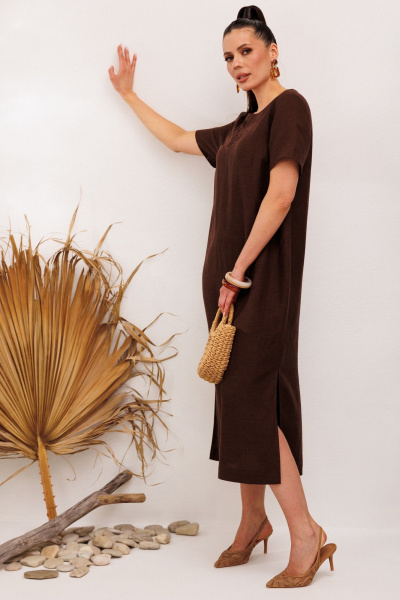 Платье Galean Style 1011 коричневый - фото 17