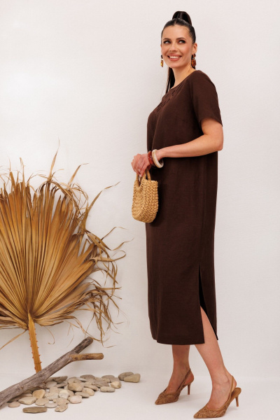 Платье Galean Style 1011 коричневый - фото 16