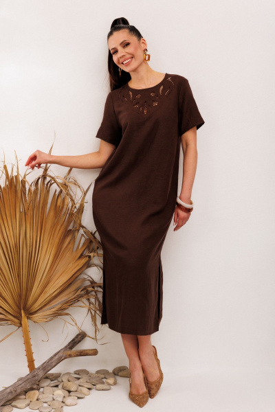 Платье Galean Style 1011 коричневый - фото 13