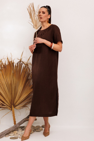 Платье Galean Style 1011 коричневый - фото 10