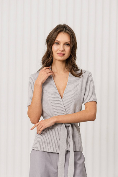 Жакет Romgil РВ0409-ХЛ2 светло-серый - фото 5